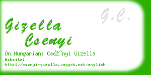 gizella csenyi business card